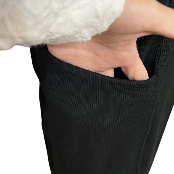 Zella Live In Rib Pocket Tank Dress Medium Black Knee Length Sporty Athleisure - Picture 4 of 8